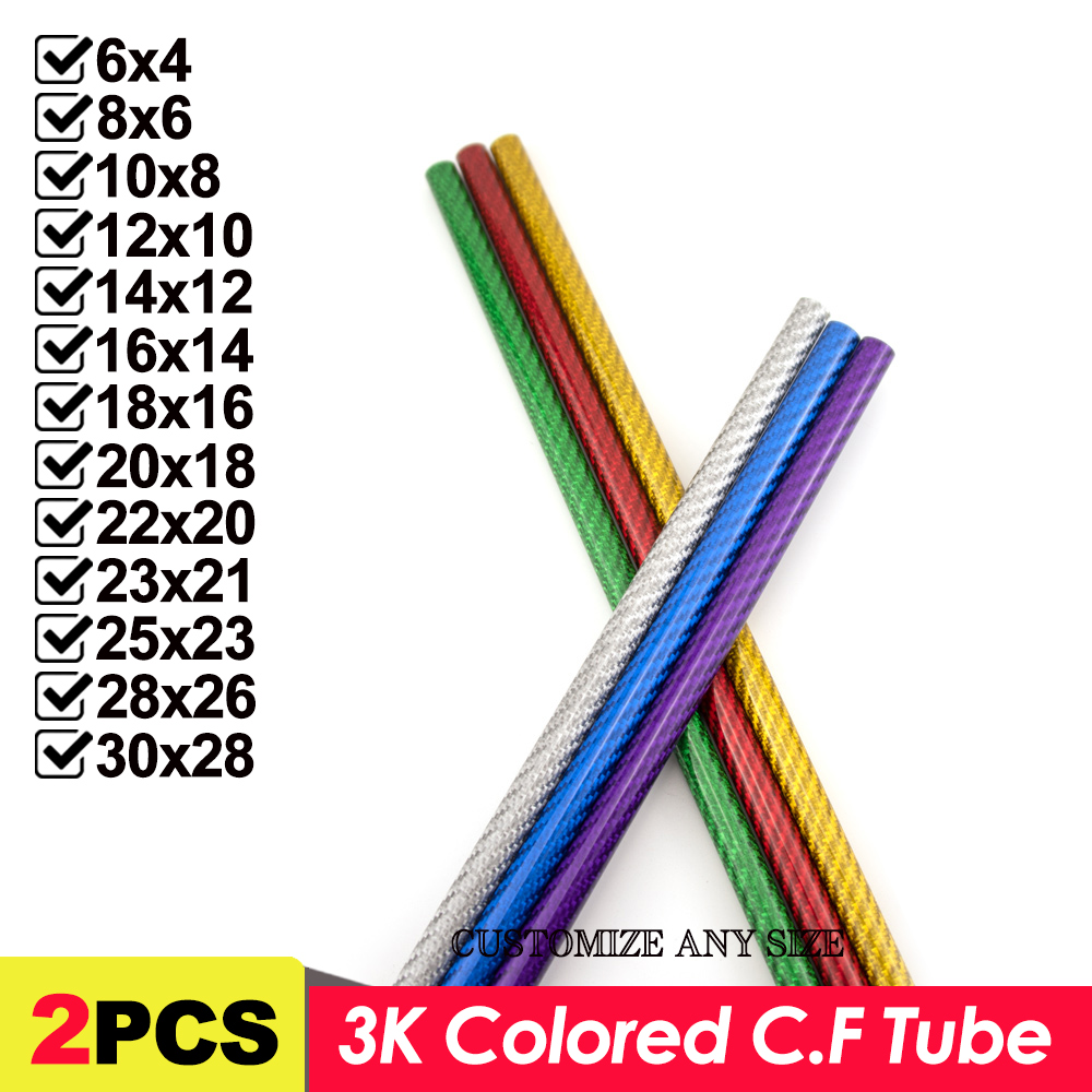 Rc Hobby Youtube - 2 pezzi tubo colorato in fibra